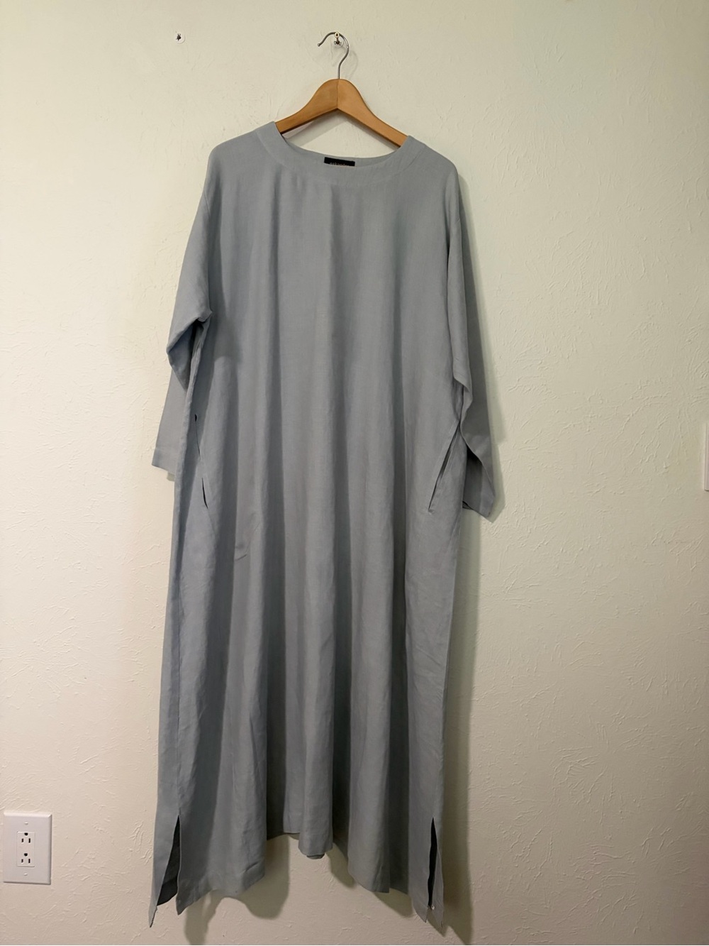 ESKANDAR Lagenlook Linen Dress Size 1 US 6-10